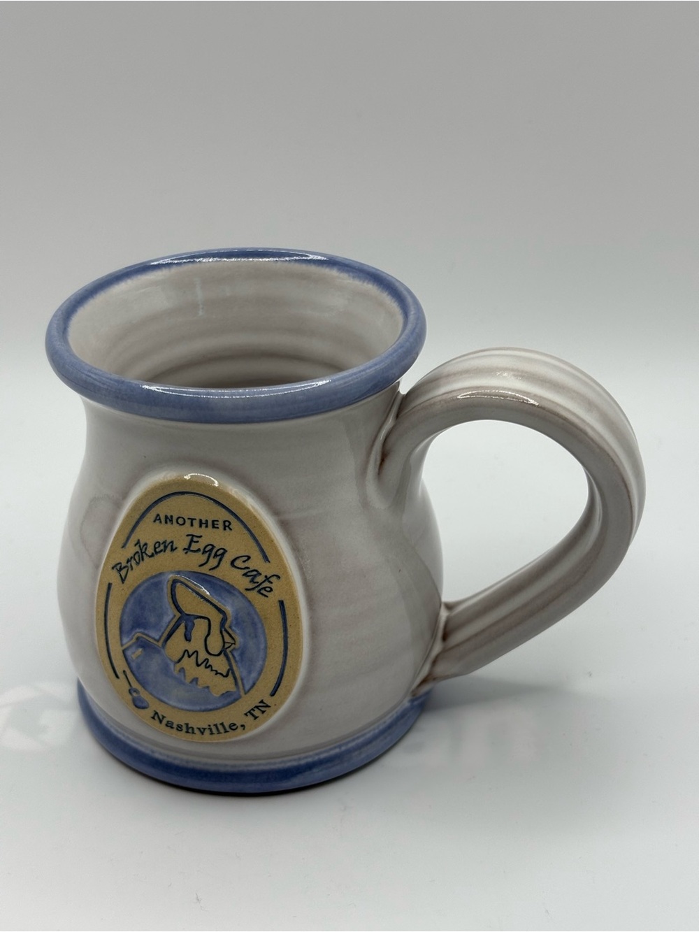 Deneen Pottery Hand Thrown Mug Another Broken Egg Cafe 2019 Nashville TN 8 Oz